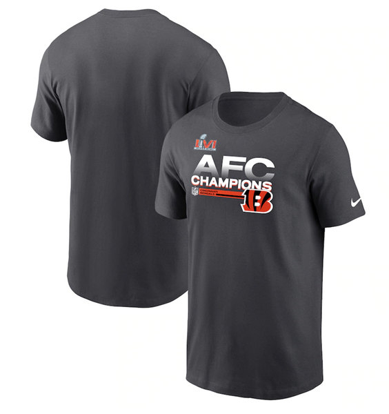 Men's Cincinnati Bengals 2022 Black AFC Champions T-Shirt Men's Cincinnati Bengals 2022 Black AFC Champions T-Shirt